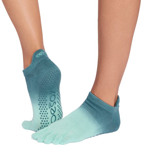 ToeSox Yoga No-Show Grip Socks teensokken - Smaragdgroen - 36-38 van ToeSox — afbeelding 2