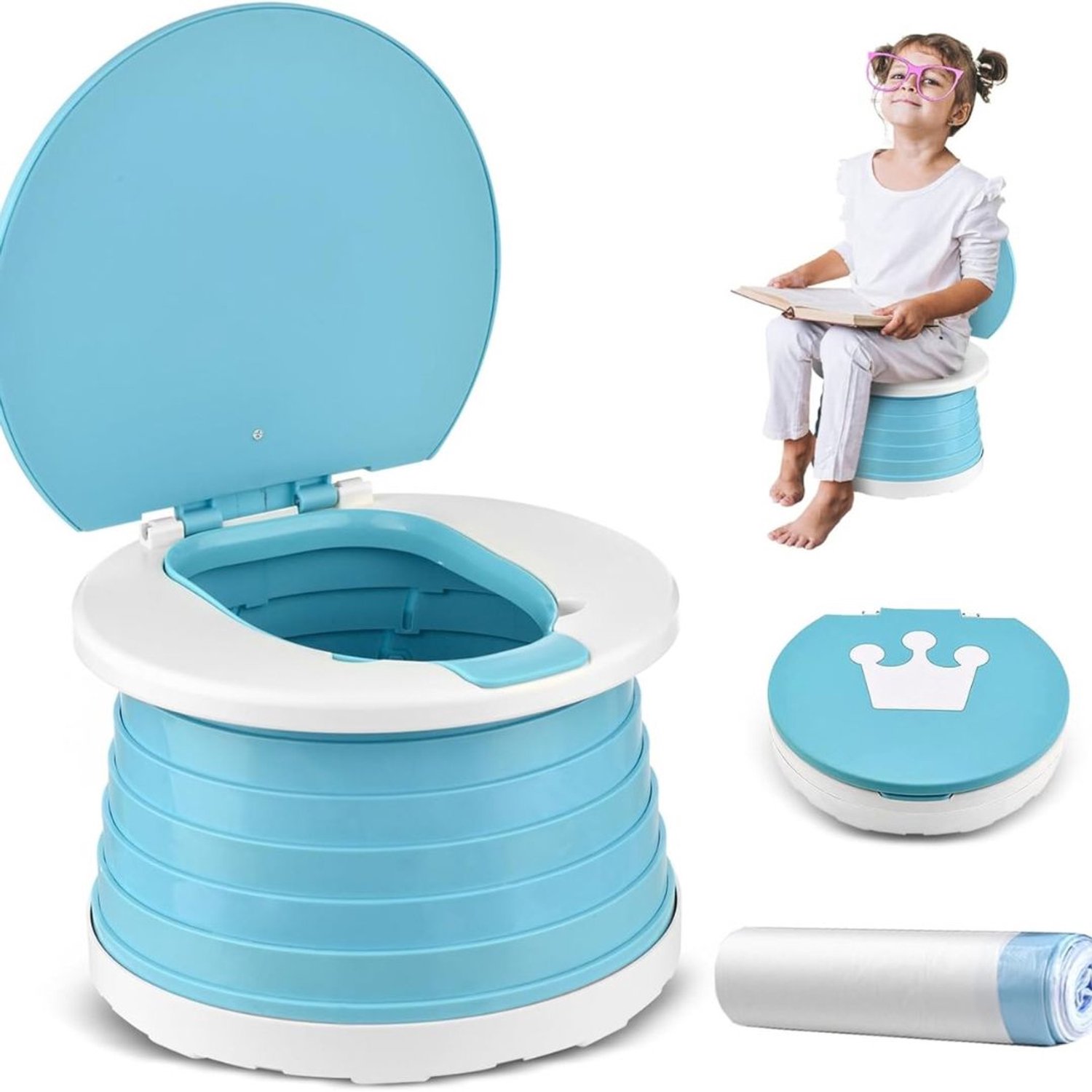 Potje Peuter - Plaspotje - WC Verkleiner - 15 Potten - Blauw