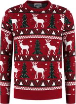 Happy Seasons Foute Kersttrui Dames & Heren - Christmas Sweater - Mannen & Vrouwen "Gezellig Kerst Rood" Maat XL/2XL
