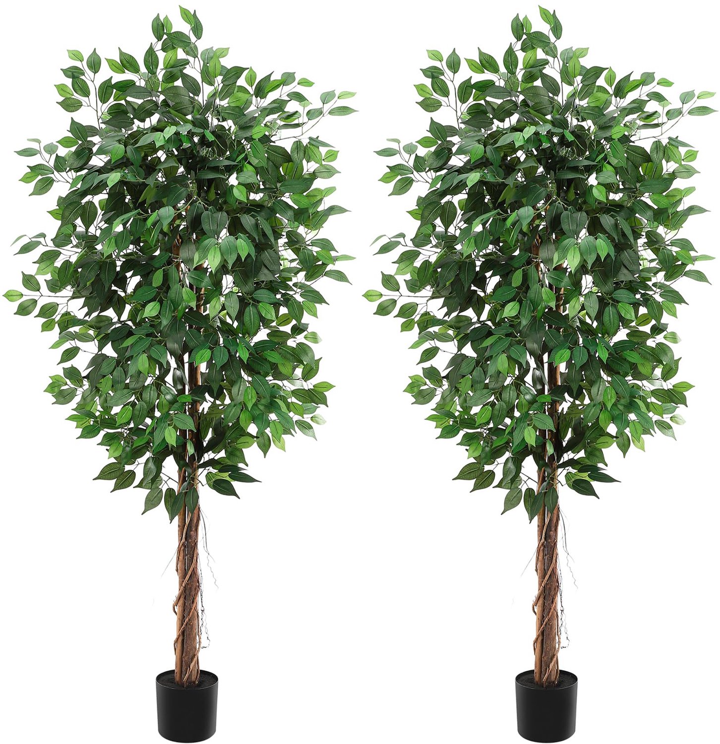 Triumpunpre 180cm Kunstmatige vijgenboom, realistische bladeren, decoratie voor binnen en buiten, perfect groen voor thuis en kantoor