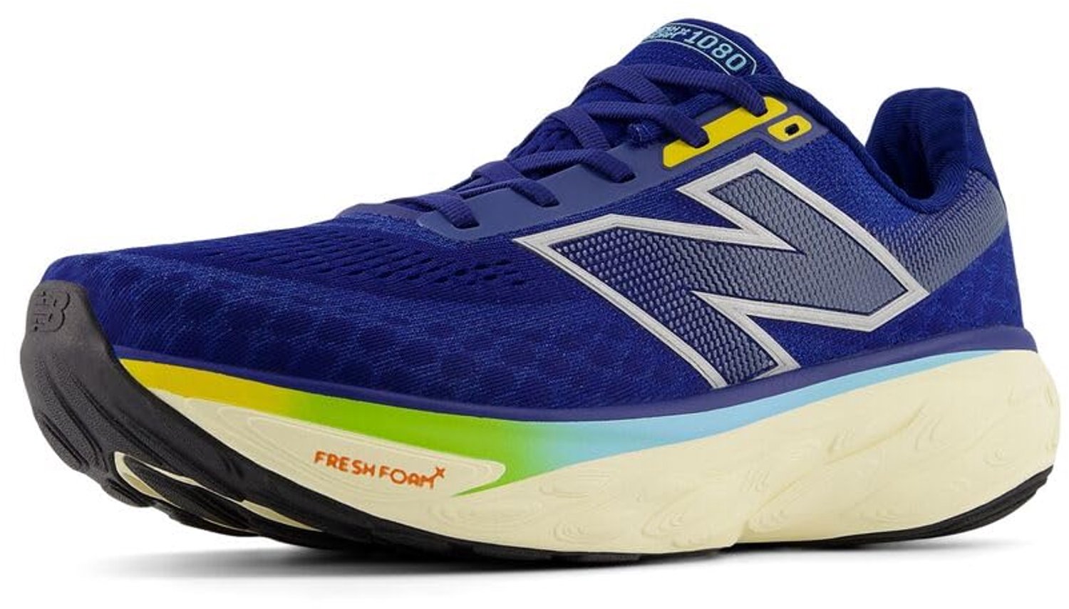 New Balance 1080 Hardloopschoenen Inkwell Metallic Ginger Lemon 12 5 US Zilver