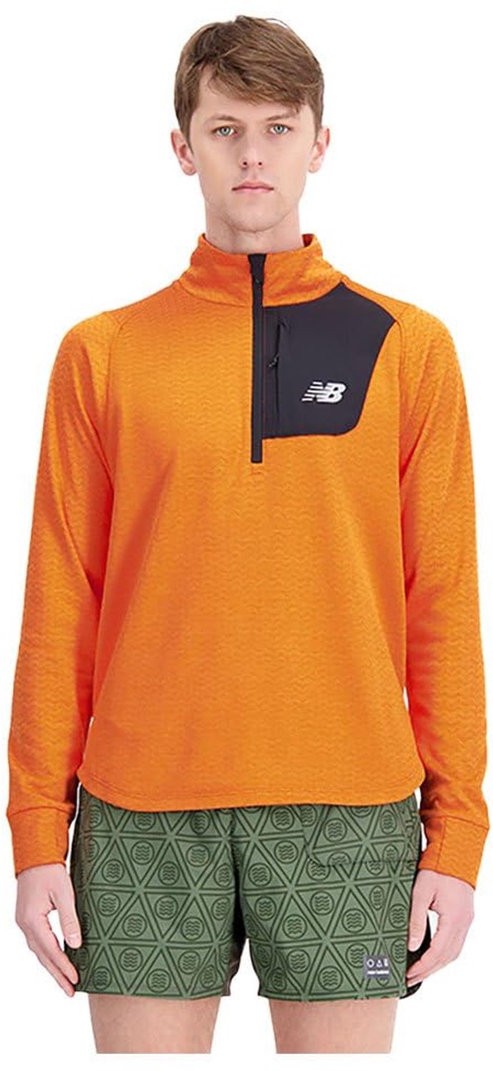 New Balance Heat Grid HZ Heren Half-Zip Top Zwart