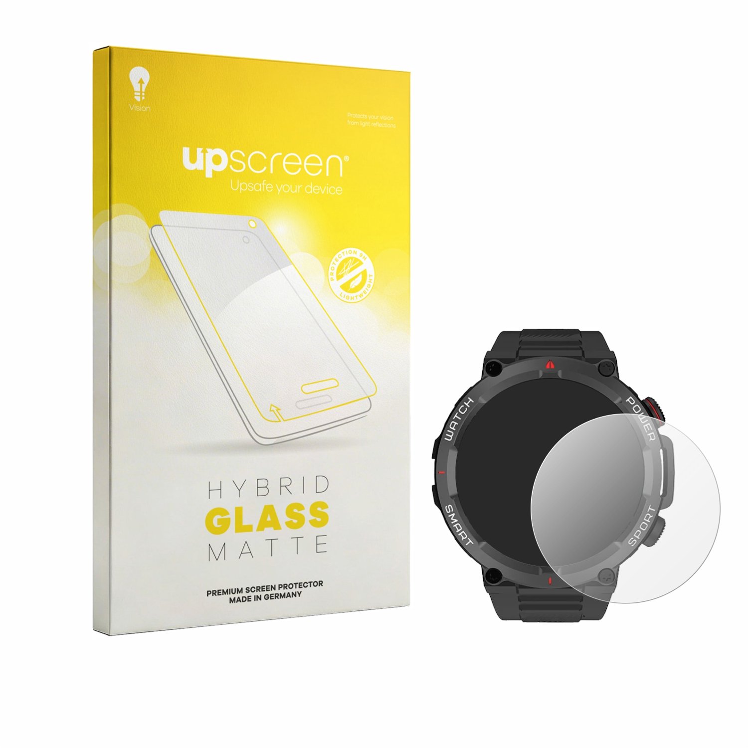 upscreen - Screenprotector voor Neow W-Watch 1.39" - Folie Beschermfolie Beschermglas matte