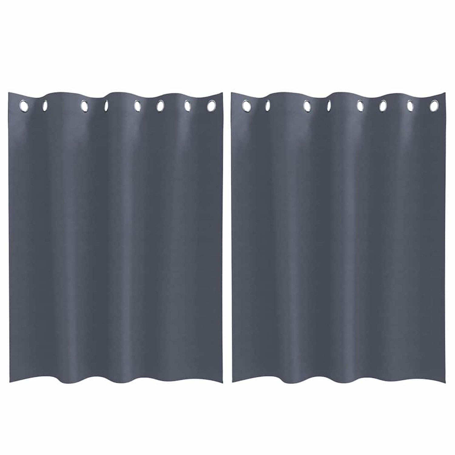 vidaXL Blackout - Gordijnen - met - Ringen - 2 - st - Antraciet - 140 - x - 140 - cm