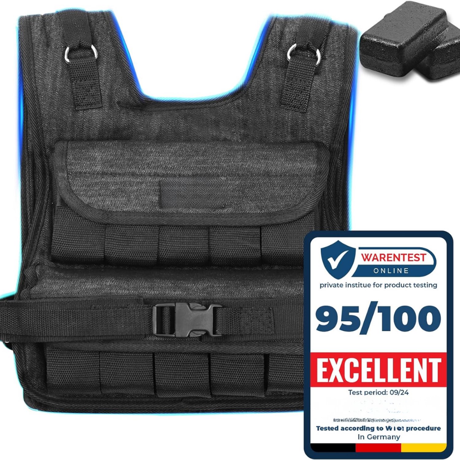 Levo® Gewichtsvest - Gewichtsvesten - Bruin - 40cm x 34cm x 11cm