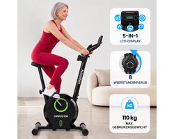 URBOGYM BAY GREEN Hometrainer - Magnetische Fitnessfiets - 8 Weerstandsniveaus - Vliegwiel 3 kg - Max. 110 kg - Groen