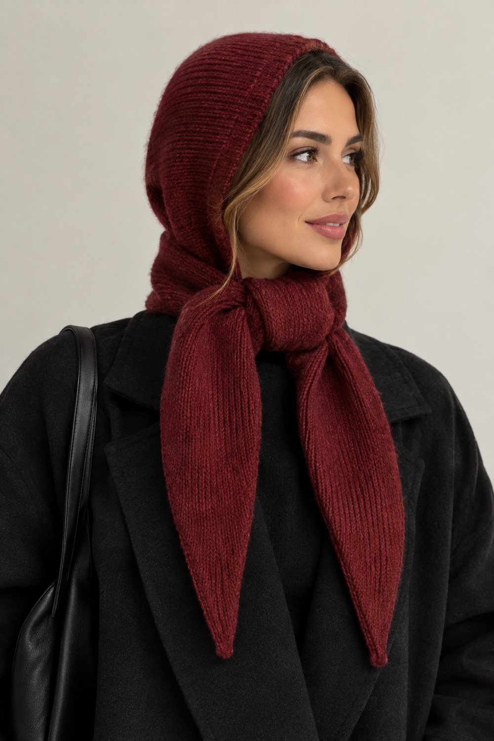 Capuchon sjaal - oversized muts - gebreide muts - muts sjaal - sjaal - muts - nekwarmer - dames sjaal - balaclava - Sjaaltje met print - bandana met print - haarband - sjaaltje meerkleurig - sjaaltje voor dames hals - scarf -