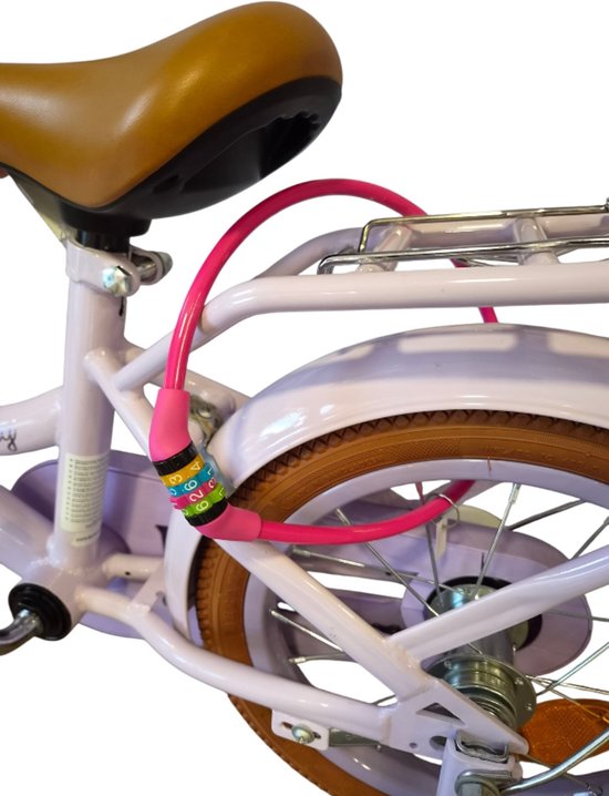 Rieba® Fietsslot - 60 cm - Kinderfiets Slot - Kabelslot Kinderen - Kinderslot Fiets - Cijferslot - Roze — afbeelding 3