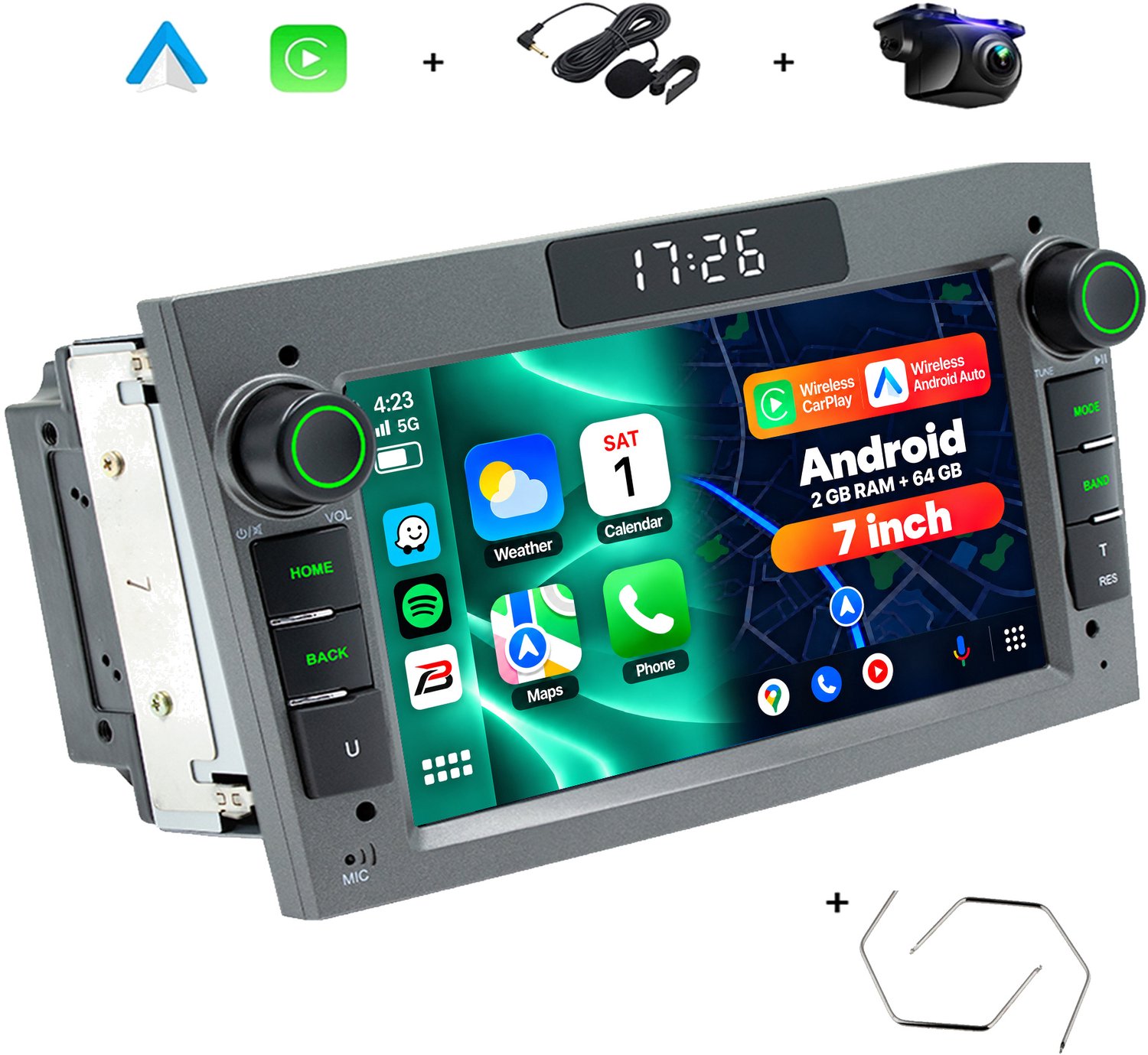 Bol.com Boscer Autoradio - Geschikt voor Opel - Android 15 - Apple Carplay & Android Auto (Draadloos) - 2+64GB - 7 Inch HD Touch... aanbieding