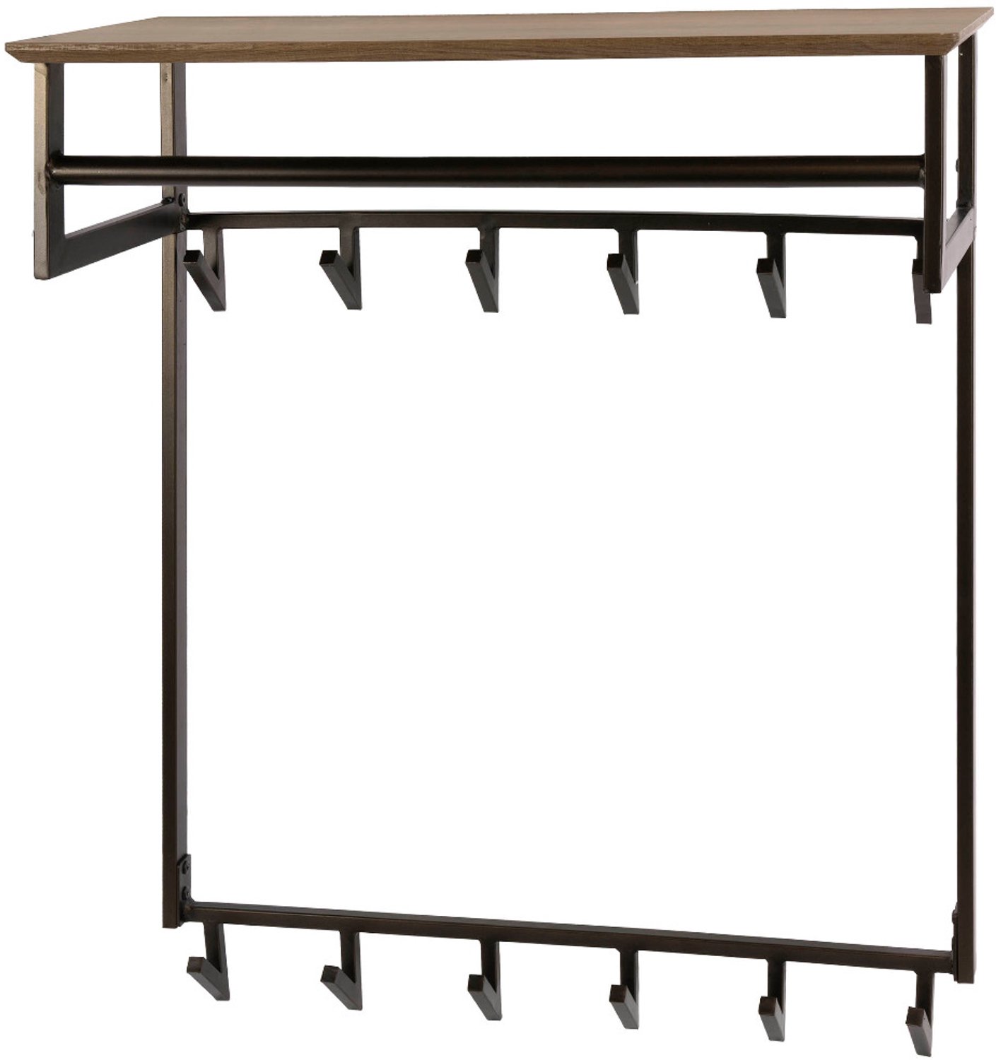 Fraaai - Brano kapstok hoog 2x6 haken - brons