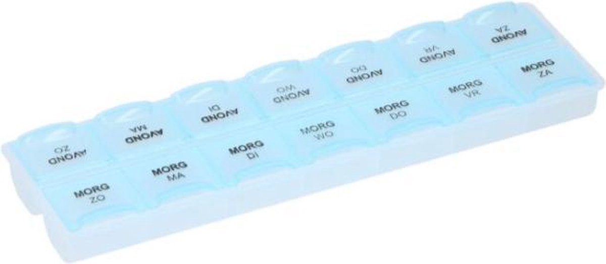 Pillendoos klein - Pil organizer - Medicatiedoos - 7 dagen - Ochtend en avond - Pillen box