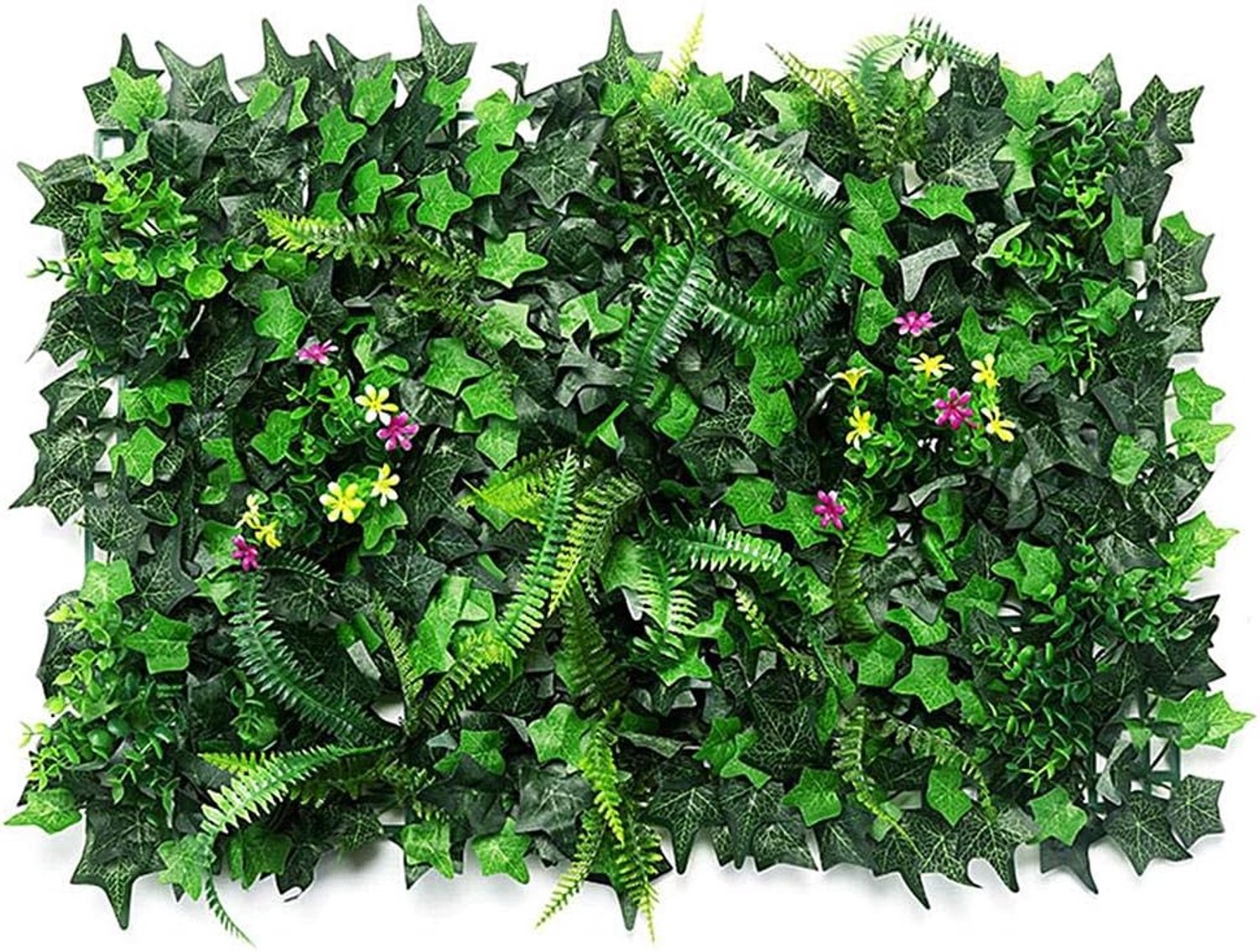 Artificial Hedge Boxwood Panels Wall Privacy Plant Mats Home Wall Decoration Hotels Cafes Backgrounds (Melon Leaves)