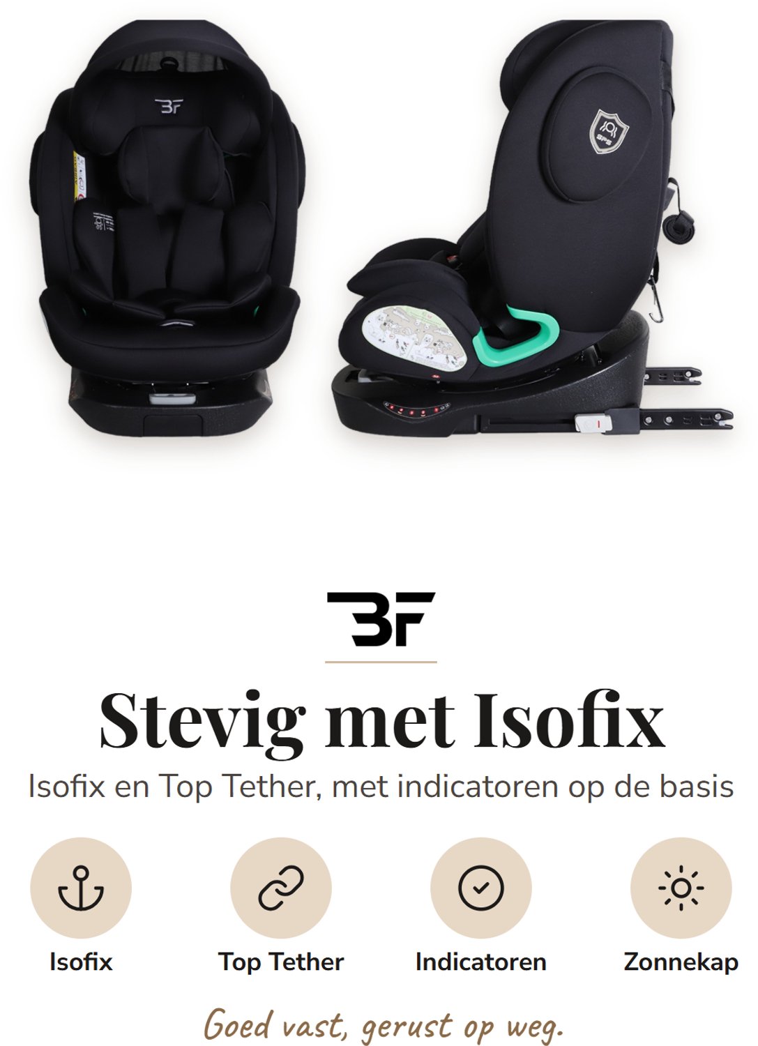 Bebies First Executive Autostoel 360° Draaibaar met Isofix – i-Size – Baby & Kind 0-12 Jaar (40-150 cm) – Zwart – foto 6