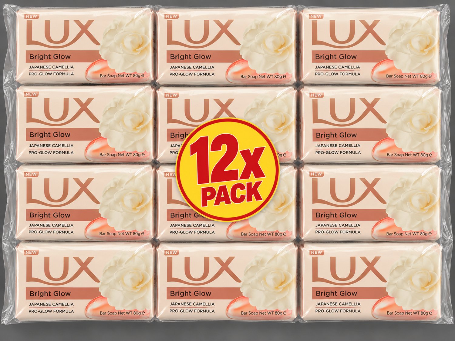 Lux Zeep - Bright Glow - Japanese Camellia - Pro-Glow Formule - Voordeelverpakking 12 stuks