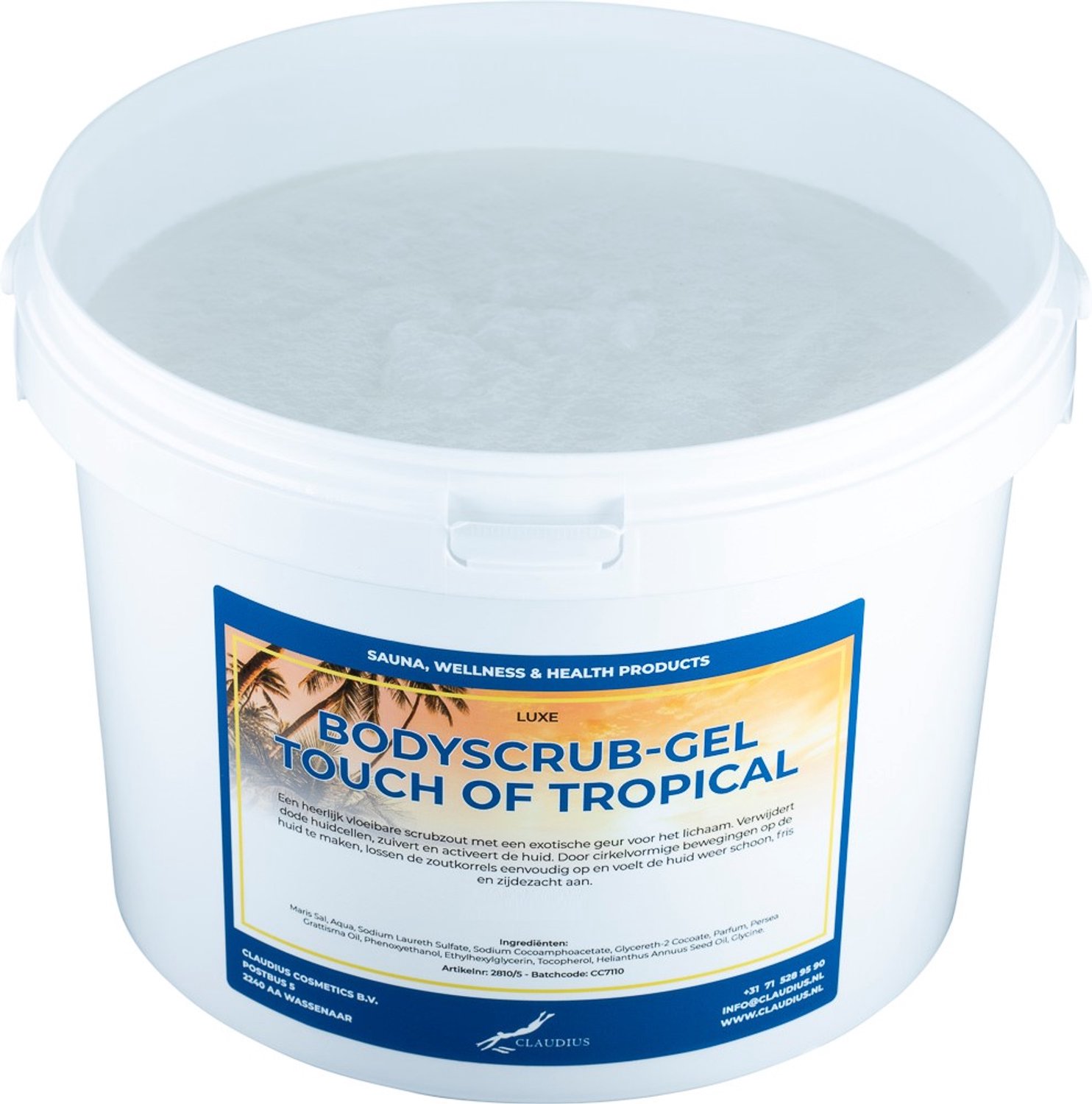 Claudius Luxe Verzorgende Bodyscrub-Gel Touch of Tropical - 10 KG - Hydraterende Lichaamsscrub - Body Scrub