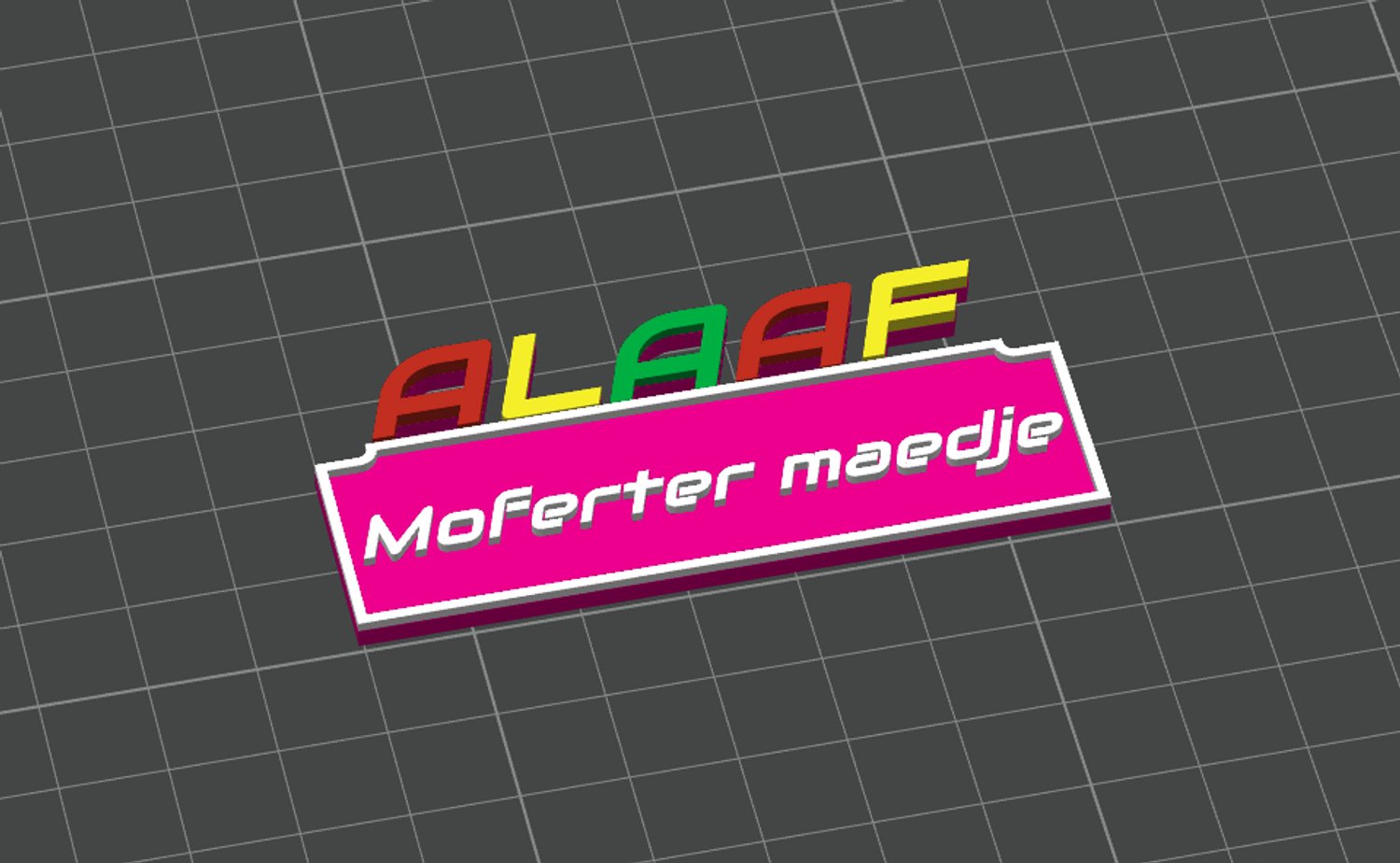 Naamspeldje ALAAF MOFERTER MAEDJE - 70X30X3MM