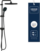 GROHE Vitalio Comfort 250 Flex Regendouche met omstelling - Zonder thermostaatkraan - AquaCalibrator - Matte Black (matzwart)