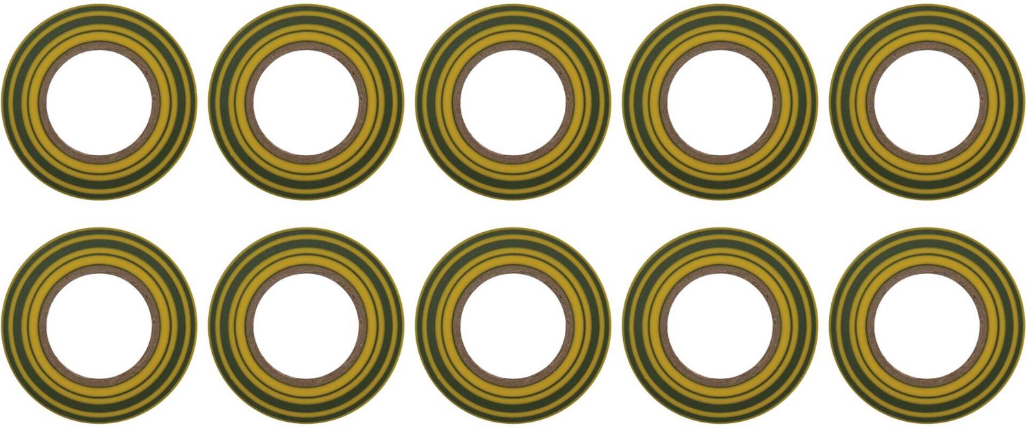 EMOS PVC-isolatietape 19 mm / 20 m, groen-geel, 10 stuks, F61925