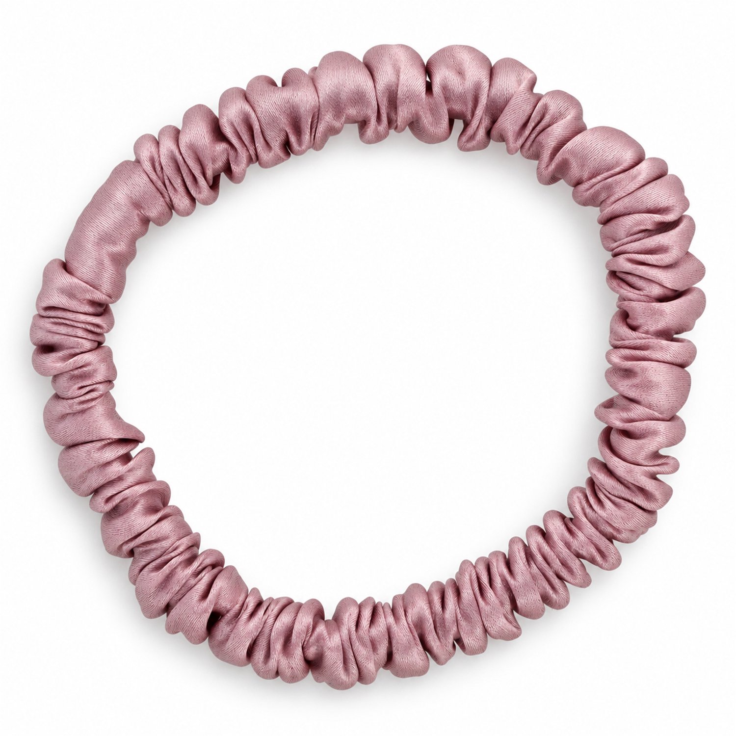 Lajetti - 100% Zijden Haarelastiek Mauve - Silk Skinny Zijde Scrunchie Moerbei
