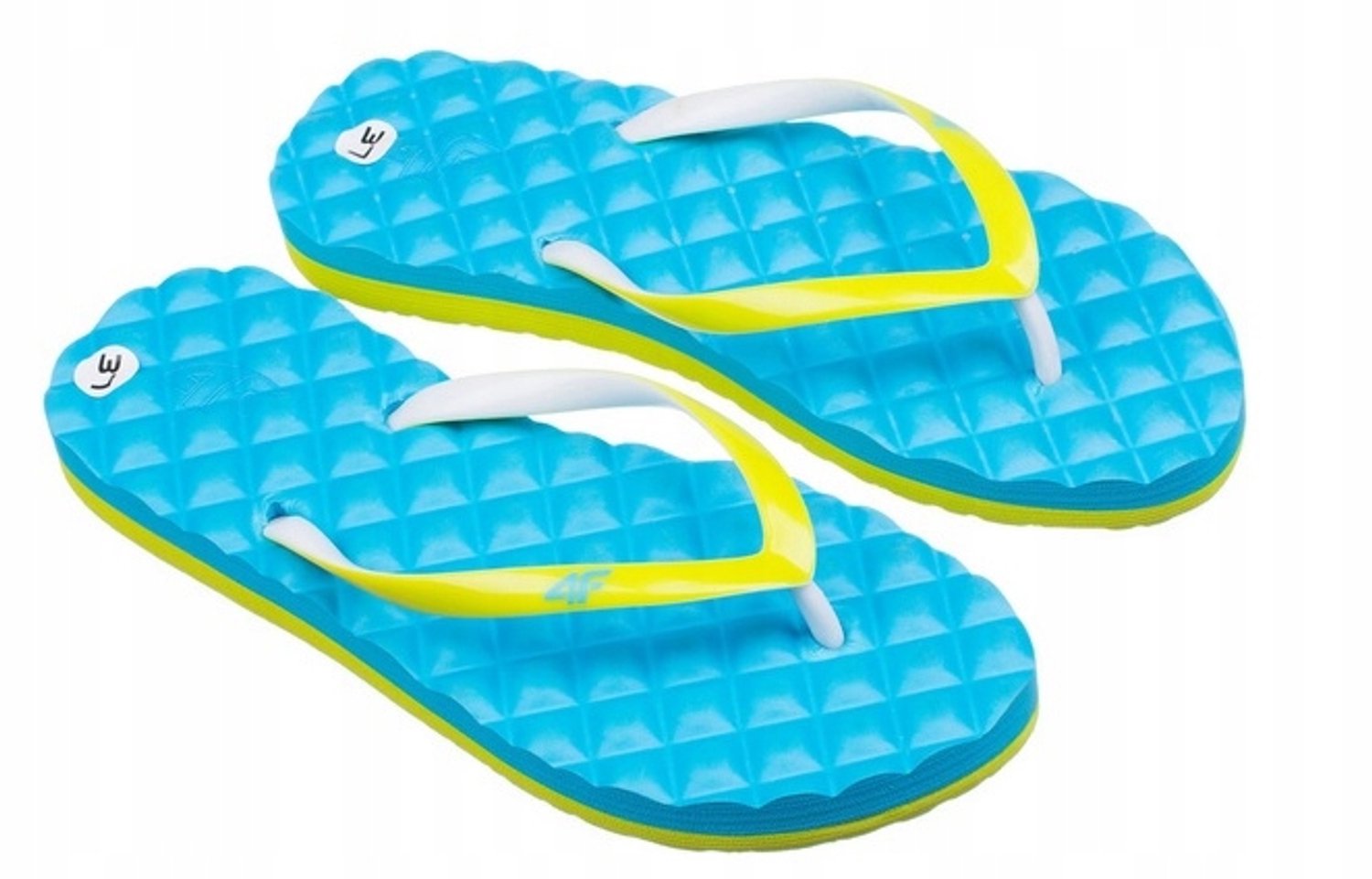 4F Dames Teenslippers KLD004 Turquoise Maat 37