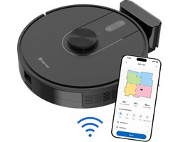 Denver Robotstofzuiger met Laadstation - Smartphone TUYA App - Amazon Alexa compatible - LiDAR mapping - Zijborstel - Borstelloze motor - Geschikt voor Huisdierharen - RVC135