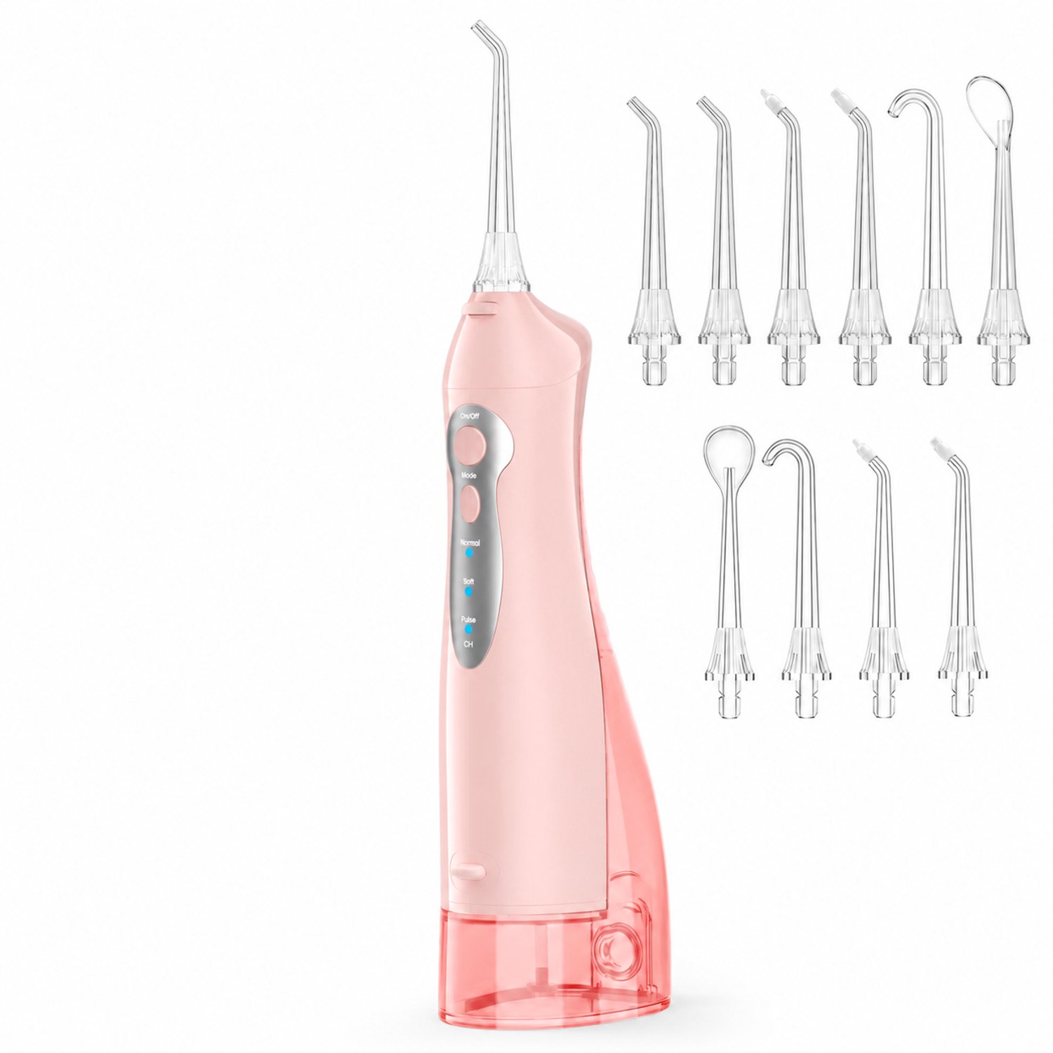 Veya Waterflosser - Roze - Monddouche - Flosser - Flossers - Draadloos - Opzetstukjes - 300ml watertank - 3 standen - USB-C