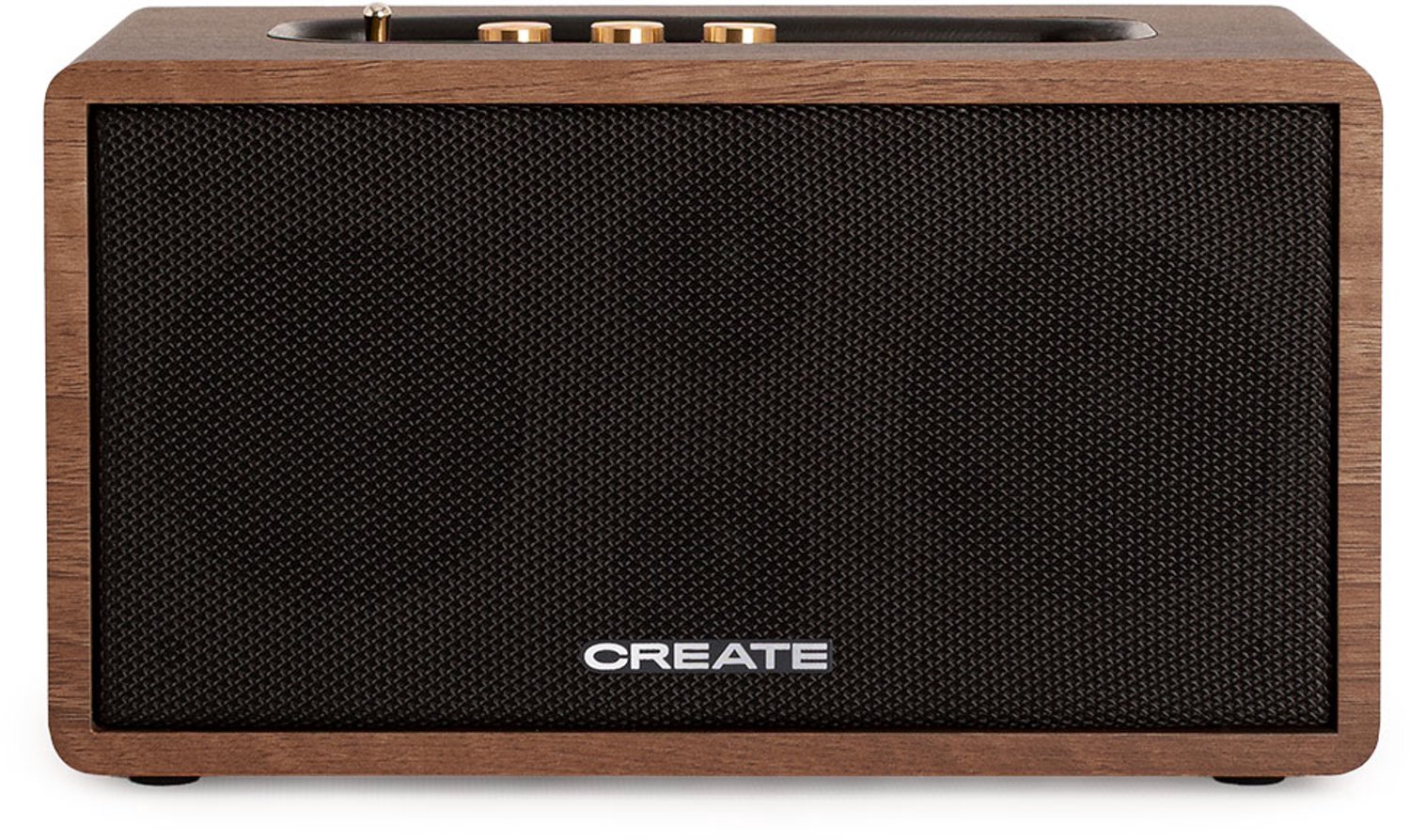 CREATE - Draagbare 55W luidspreker met Bluetooth, USB en AUX - SPEAKER RETRO WOOD