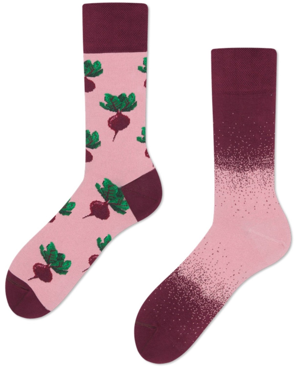 Many Mornings unisex sokken bloody beet paars & roze