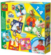 SES Creative My First Dieren Plakken - Waar Woon Ik met Vingerlijm - Vanaf 1 Jaar - Stickeren - Motorische Ontwikkeling - Schoencadeautjes Sinterklaas