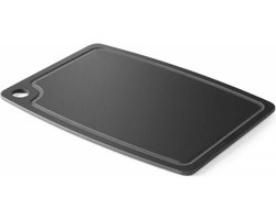 HENDI Zwarte snijplank – houtvezelcomposiet – antislip – vaatwasmachinebestendig – 370x275x6 mm