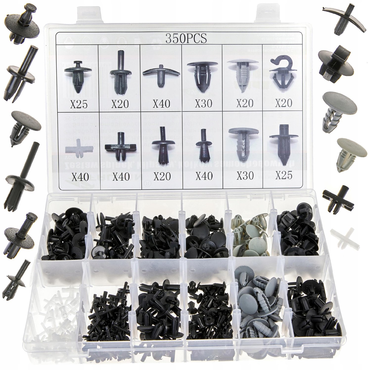 350x Volvo Interieur Clips & Bevestigingsklemmen - 18 Maten