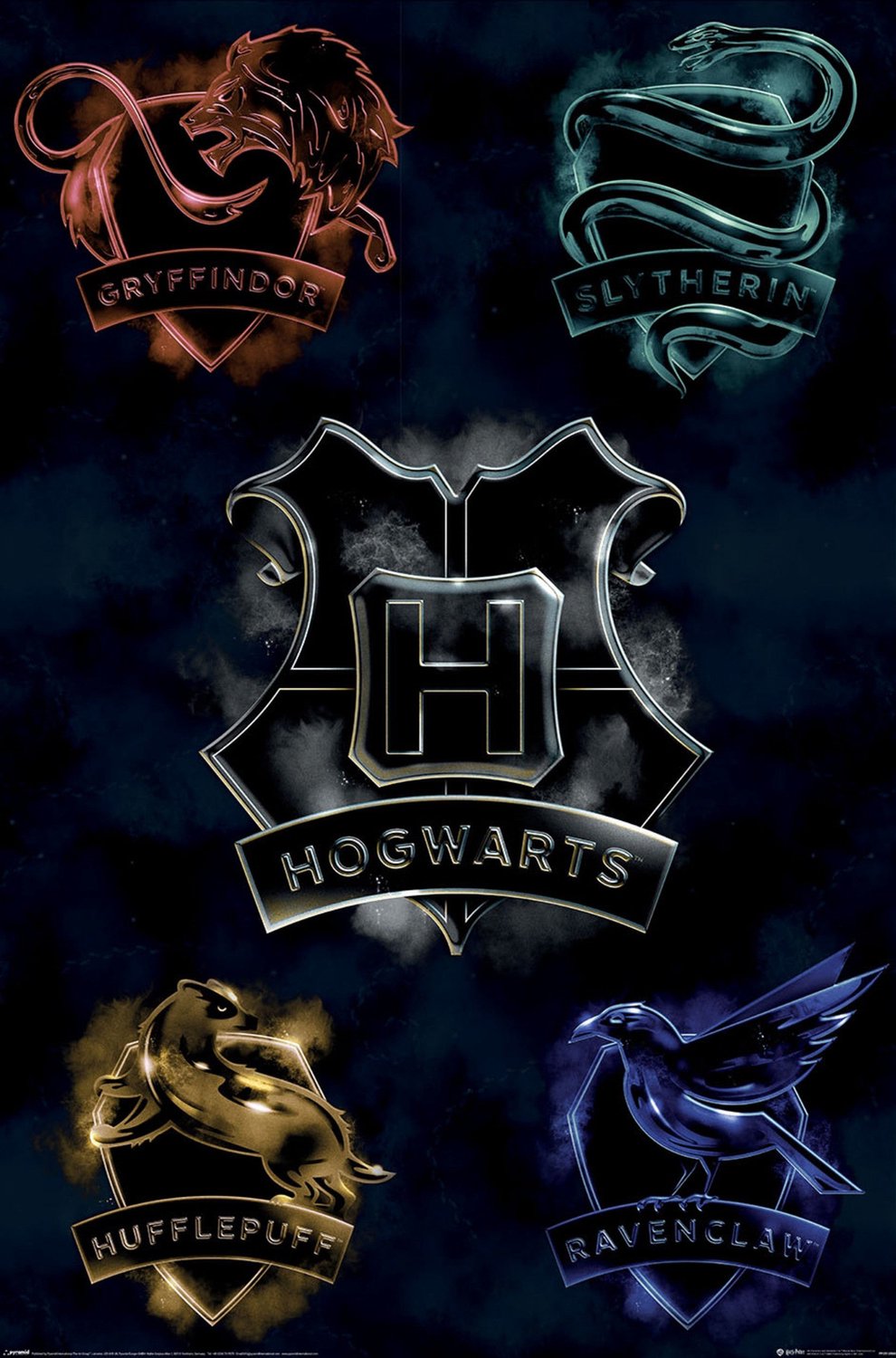 Harry Potter Houses Unisex Poster - meerkleurig - Standard multicolor
