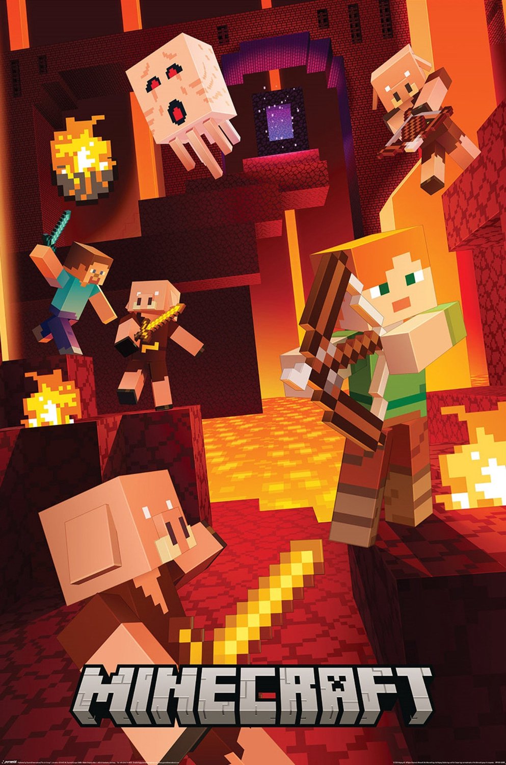 Pyramid Poster Minecraft - Cinematic Piglins 61x91,5cm Divers