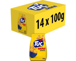 TUC Crackers Mini Original 14 x 100g - Voor de Borrel - Zoutjes - Mini Crackers - Snack - Lekker bij de Film