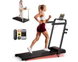 Loopband inklapbaar voor thuisgebruik -3 handmatige hellingsstanden 3%-6%-9% - snelheid 1-14 km/u, LED-scherm - maximaal belastbaar gewicht 135kg - compatibel met Fitshow, Zwift & Kinomap