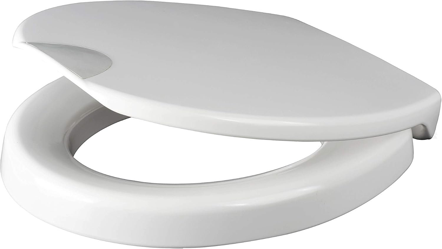 Verhoogd Toiletzitting met Soft-Close & Antislip Handvat - Wit Duroplast