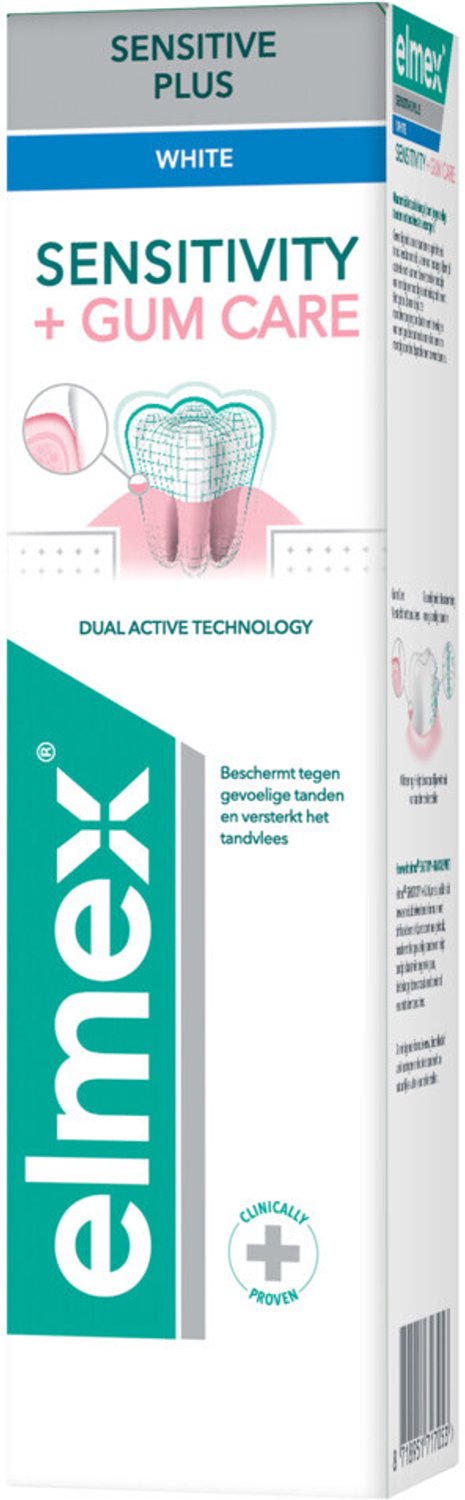 Elmex - Tandpasta Sensitive Plus Gum Care White - 6 x 75 ml - Voordeelverpakking