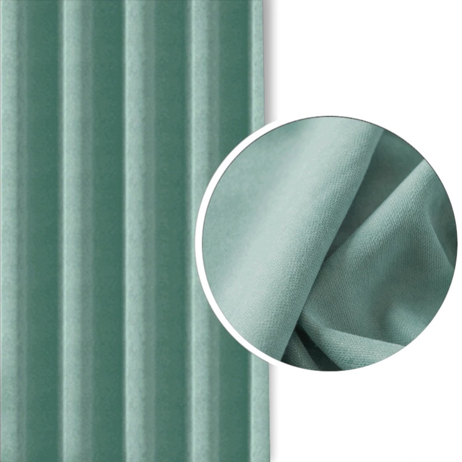 PRESTIQUA Merkloze Mintgroene Verduisterende Gordijnen 270x465 cm met Gordijnband