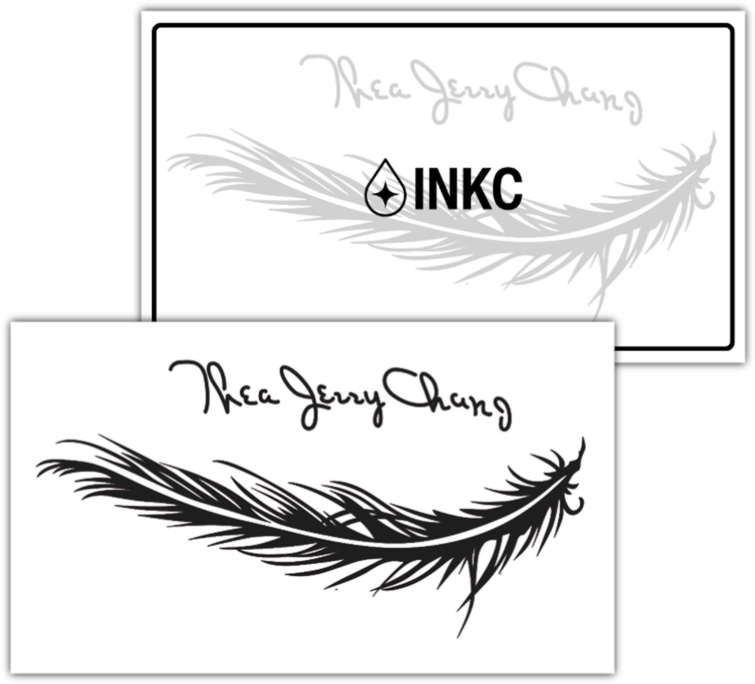 INKC - Tijdelijke Tattoo - Veer - Nep Tattoo - Plak Tattoos - Blijft tot 2 weken - 7 x 12cm