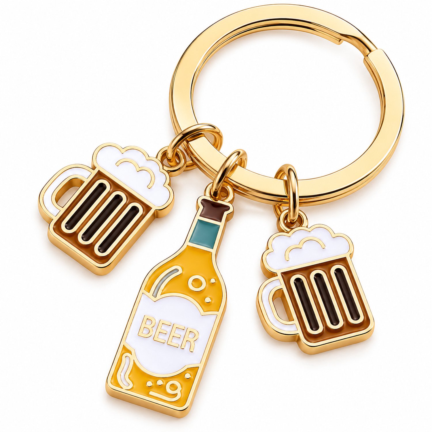 Nina’s Giftshop® Bier Sleutelhanger – Cadeau voor Bierliefhebber – Cadeau voor Hem & Haar – Verjaardag, Vaderdag, Valentijn & Kerst