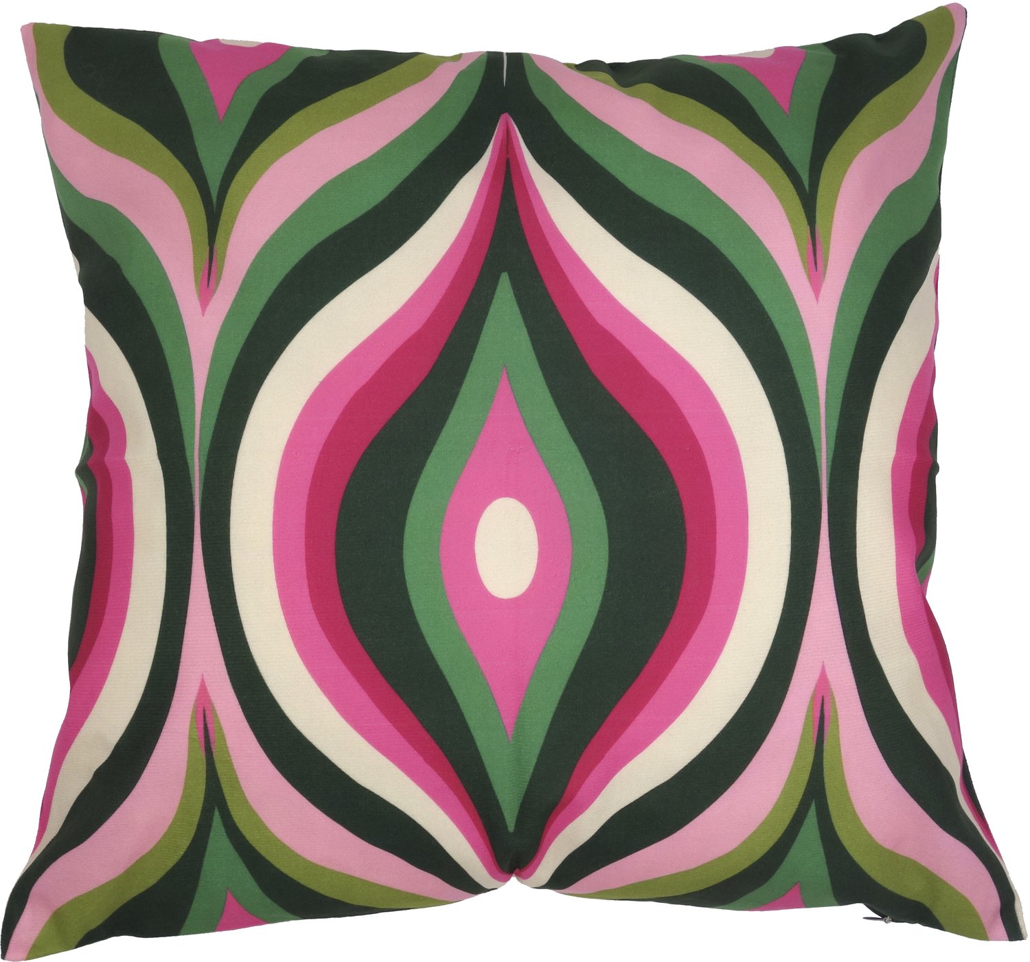 De Kussenkraam Retro kussenhoes Sparrow 45 x 45 cm | Exclusief binnenkussen roze groen zwart