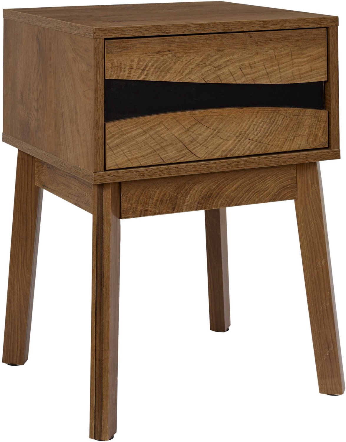 MISOU Nachtkastje - Bijzettafel - Bedtafel Met Lade - Hout - Bruin - FOREST