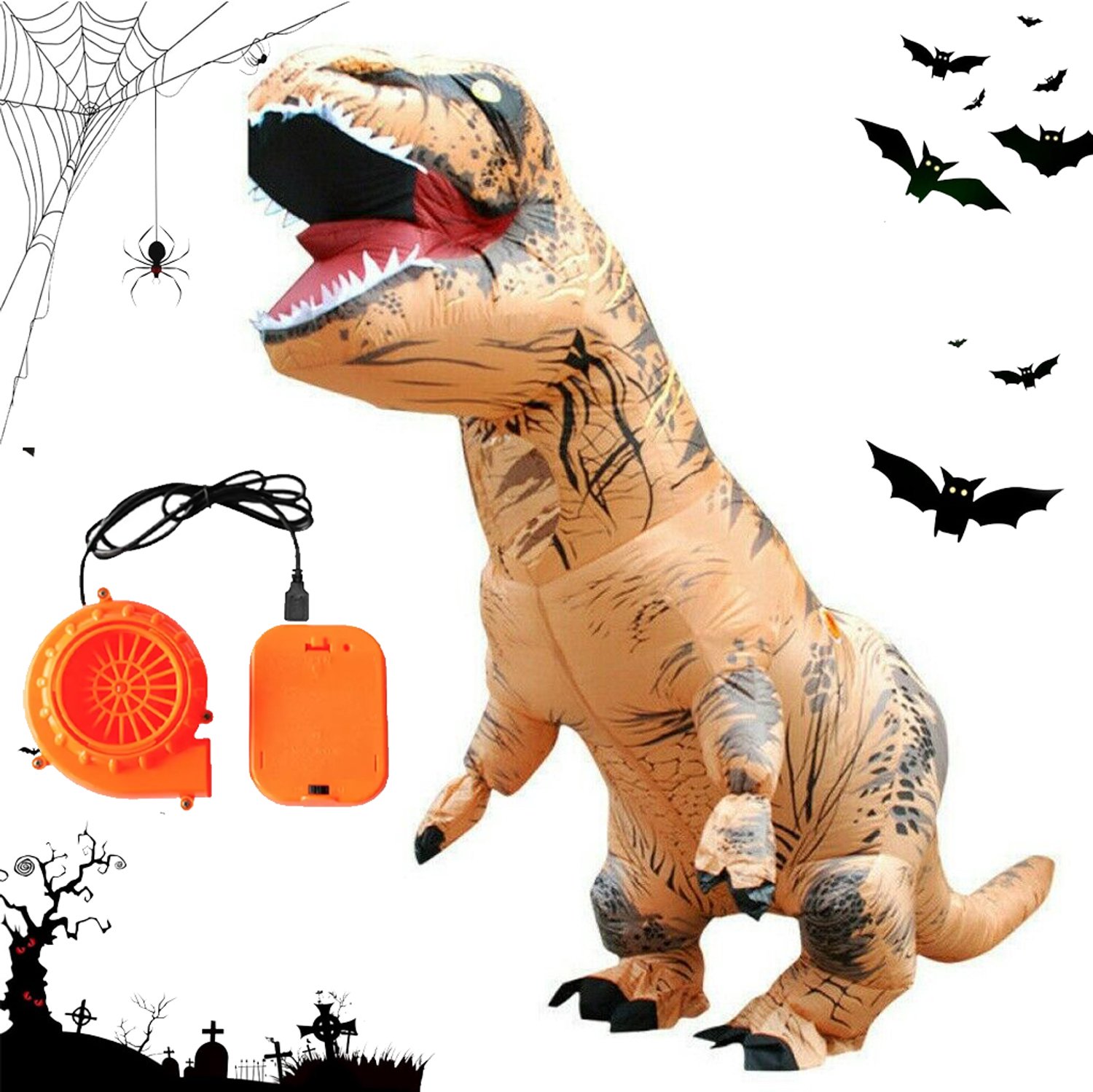 Opblaasbaar Dinosauruspak - Opblaasbaar T-Rex-Kostuum Voor Volwassenen - Halloweenkostuum Voor Feest Of Cosplay