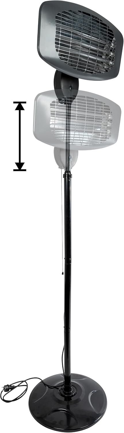 Güde Infrarood terrasverwarmer Staand - Staande Terrasheater - Terrasheater - GIH 2000 - Terrasverwarming 2000 Watt - 3 warmtestanden (650/1035/2000 W), 15 m³