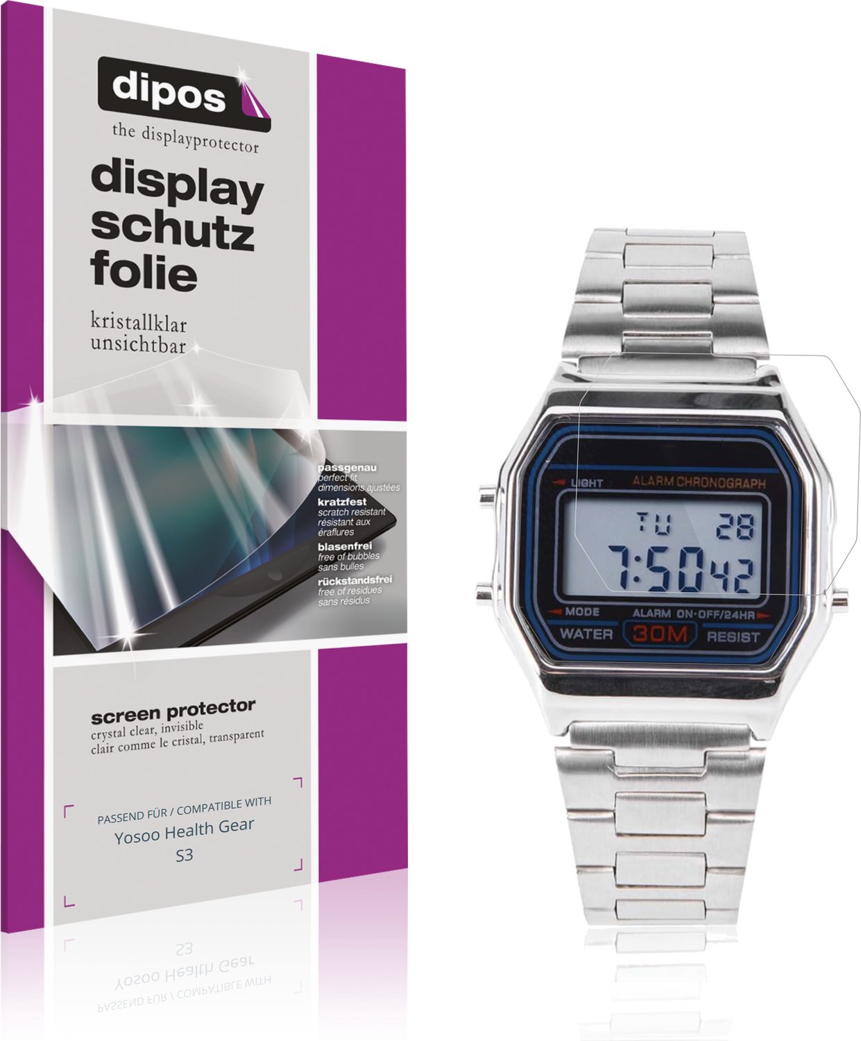dipos – 6x Beschermfolie geschikt voor Yosoo Health Gear S3 | Krasbestendige & heldere Screenprotector Ultra-Thin