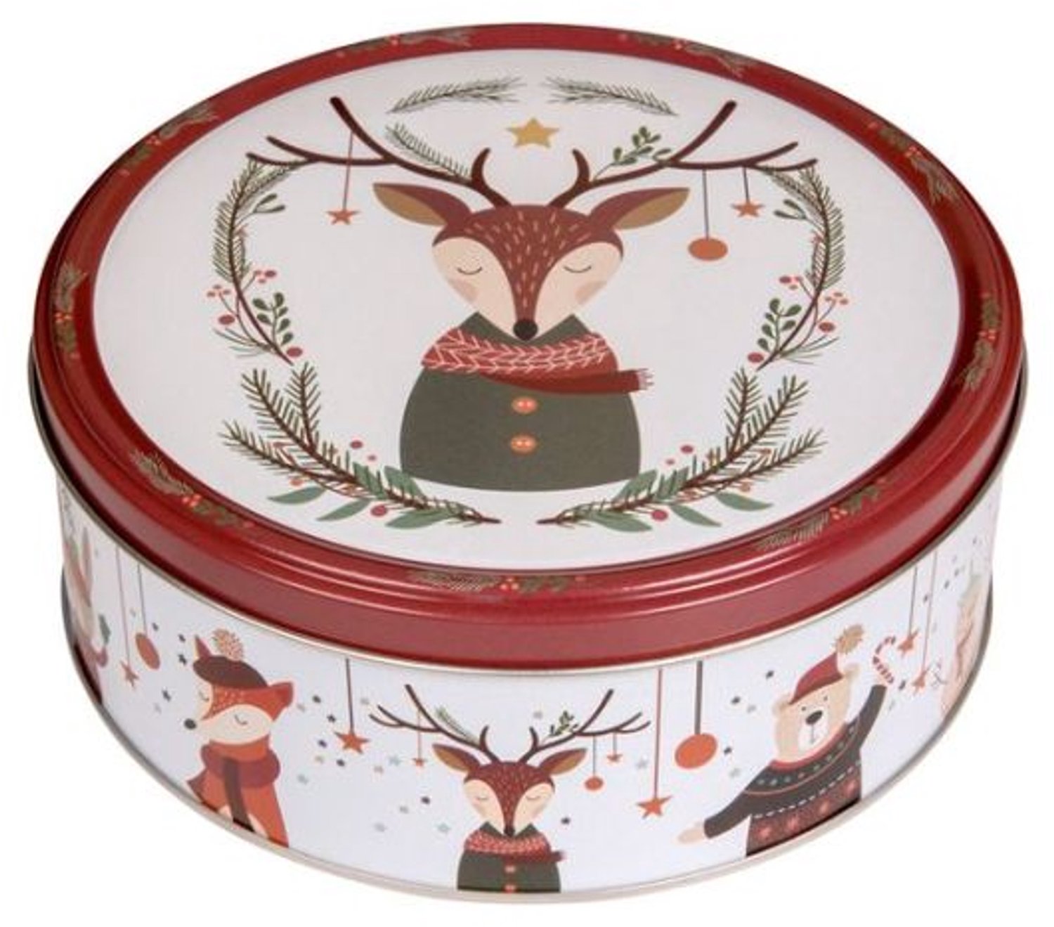 Deense Boterkoekjes Winter Woodland - Luxe Koekjesblik - 150g - Kerst & Winter Cadeau (Assorti)