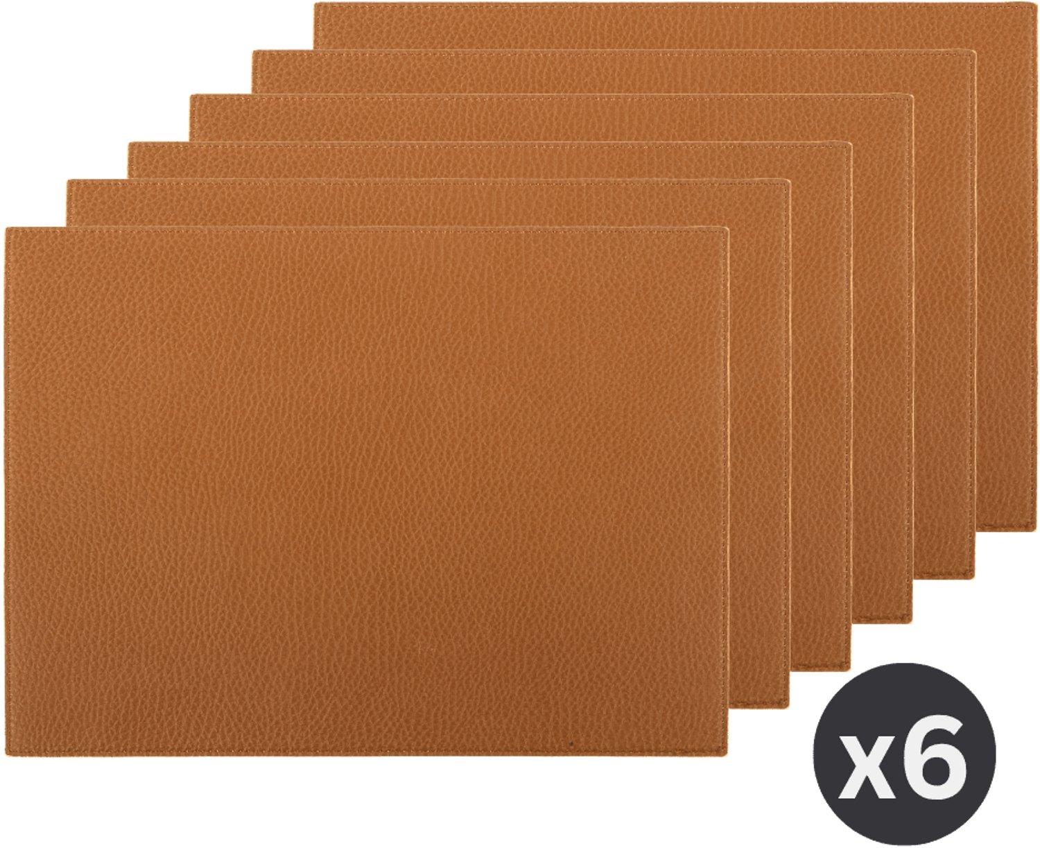 ZICZAC - Placemat GAVIN - SET/4 - Wasbaar - Lederlook- 33x45 cm, bruin