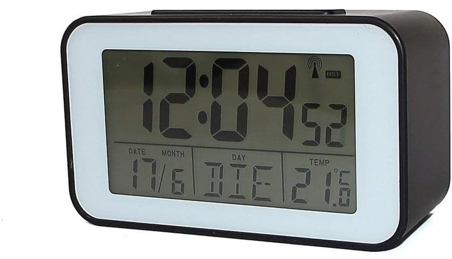 Digitale Wecker - Blauw - Met Thermometer en Snooze-functie - Automatische Tijdinstelling - Voor Thuis of Kantoor