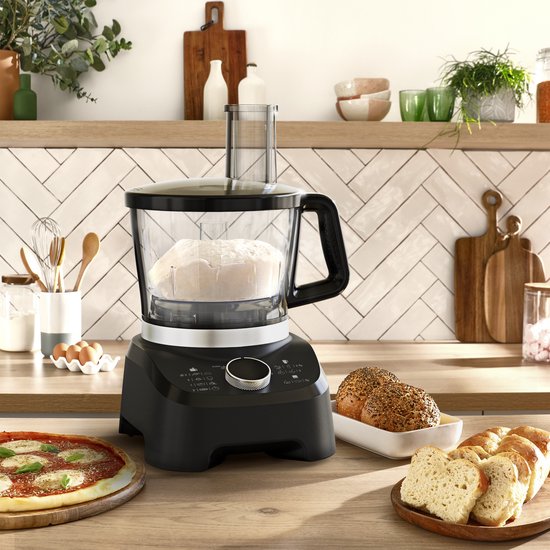 Moulinex DoubleForce Foodprocessor, 1000 W, 28 Functies, Kom 3 L, Blender, Zwart, FP8318F0 — afbeelding 2