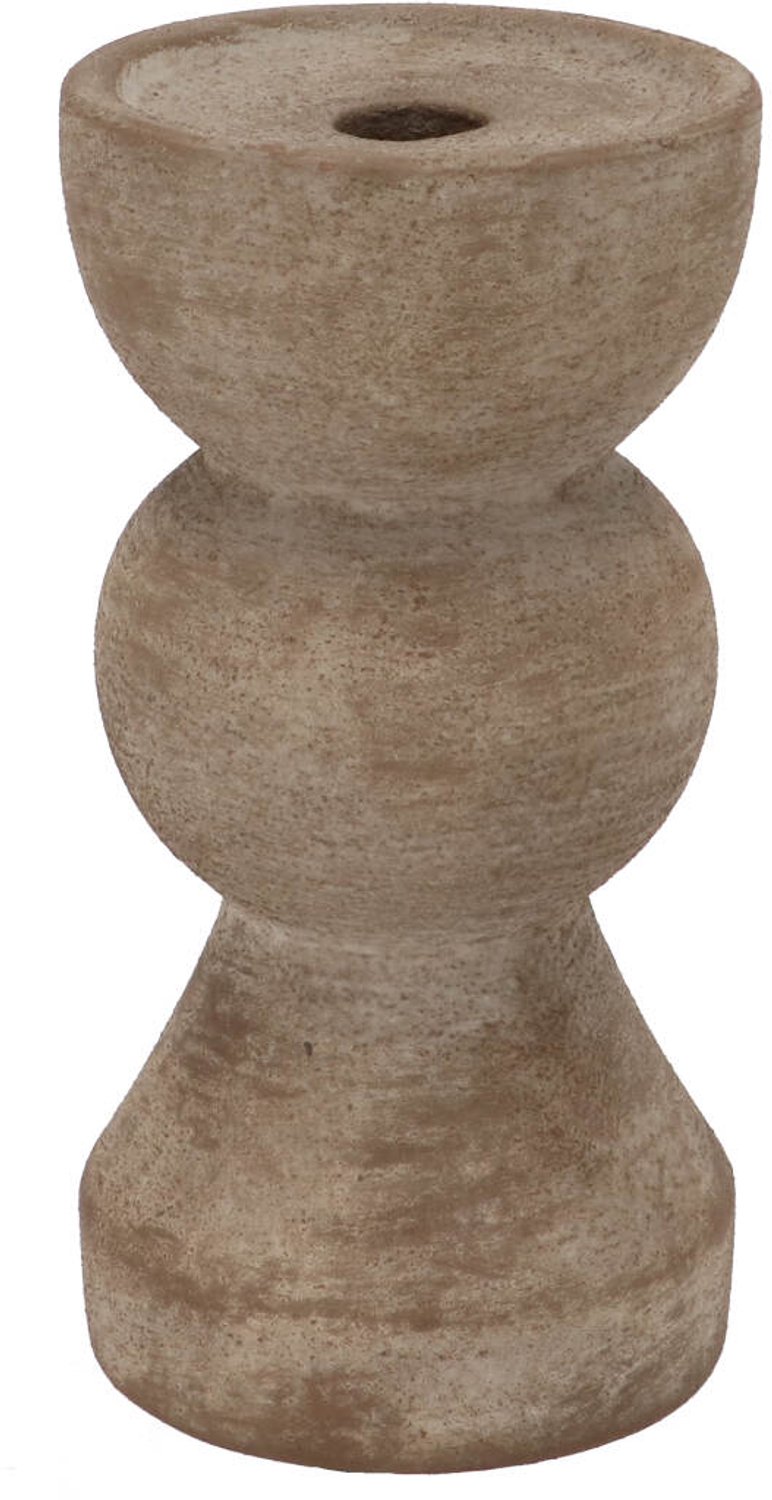 Daan Kromhout - Kaarsenhouder - Kandelaar - Florence - Bronze - Bruin - Keramiek - Cementlook - 21 cm